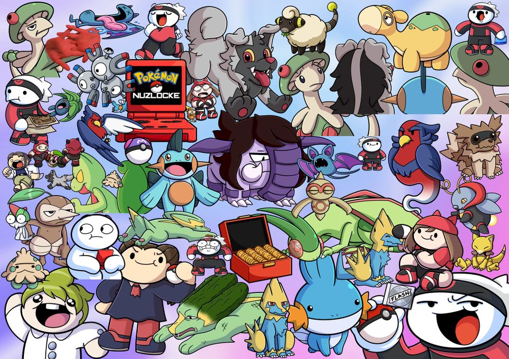 A variety of assets from TheOdd1sOut Ruby Nuzlocke video