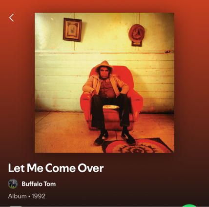 Screen shot of Buffalo Ton’s album cover of 1992’s “Let Me Come Over.”