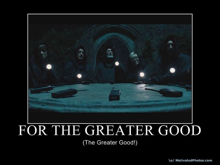 Meme of Hot Fuzz "Greater Good"