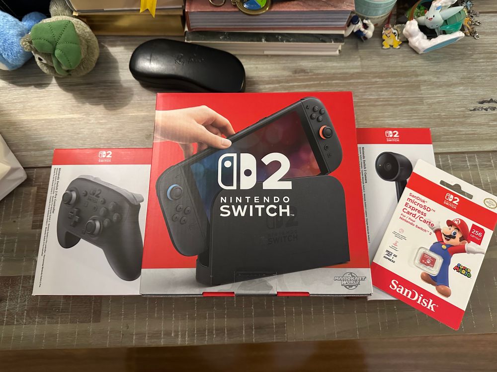 switch 2 box and accessories