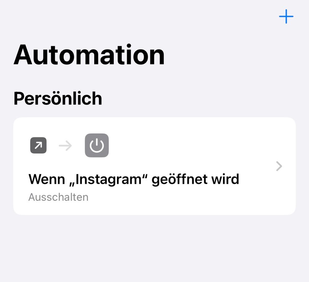 Screenshot: 
Wenn "Instagram" geöffnet wird
Ausschalten 