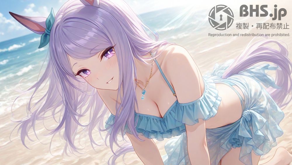 『夏の砂浜（その２）』はヨコ型です