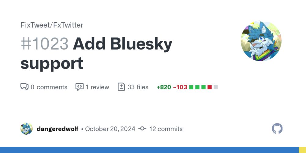 Add Bluesky support by dangeredwolf · Pull Request #1023 · FixTweet/FxTwitter