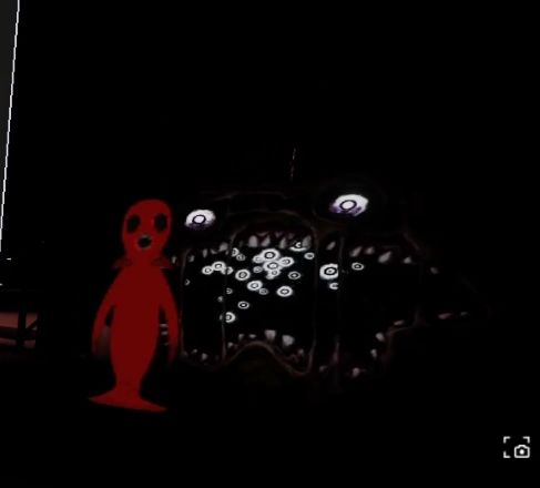 Imaginary friend with pandemonium right behind her.