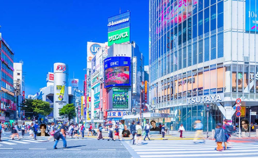 スタンミと山田涼介と広告の人と小峠英二がこの都会のどこかいるよ！探してみてね！