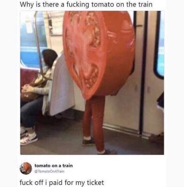 Vegans on a train. 