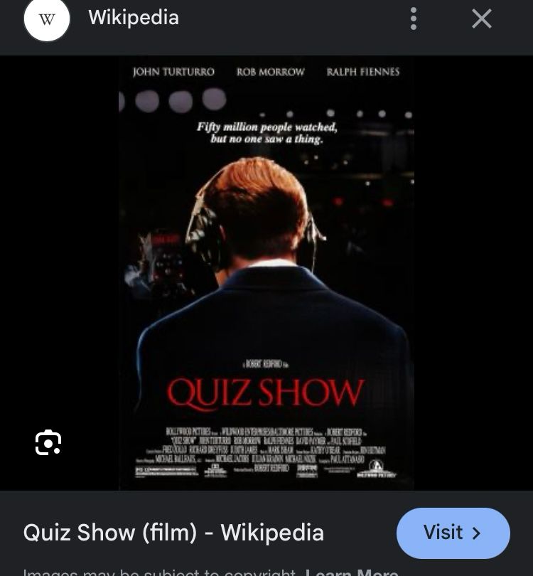 Quiz show movie. 