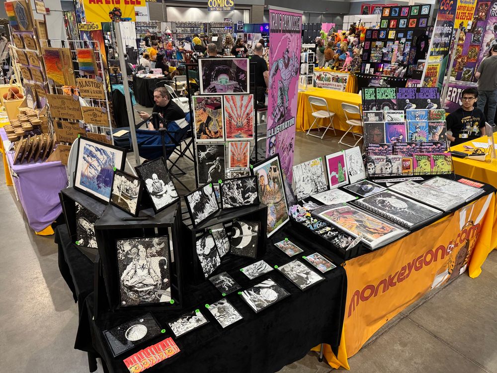 Monkeygong booth at Tucson Comic Con