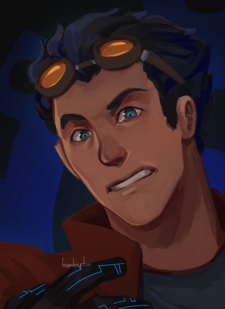 digital painting of Rex Salazar from Generator Rex looking at the viewer