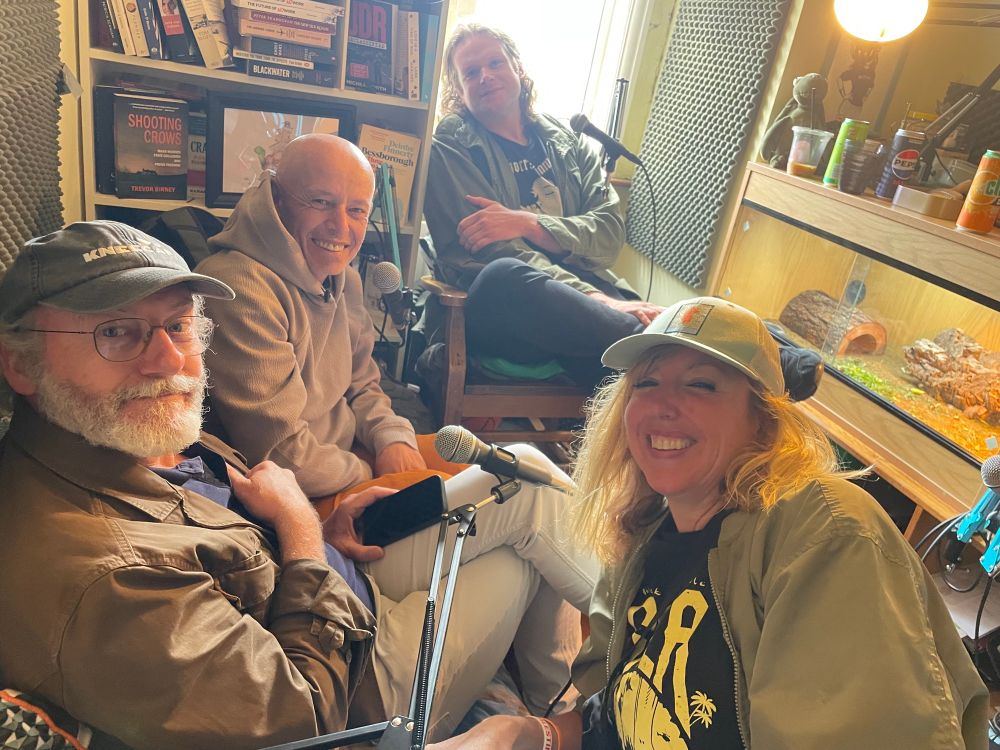 A picture I took of the gang above in the tiny tortoise shack studio. 