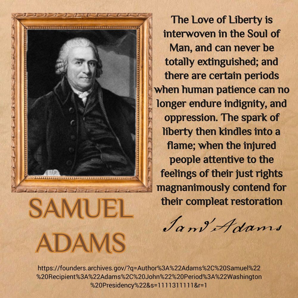Samuel Adams, Founding Father, loves liberty!