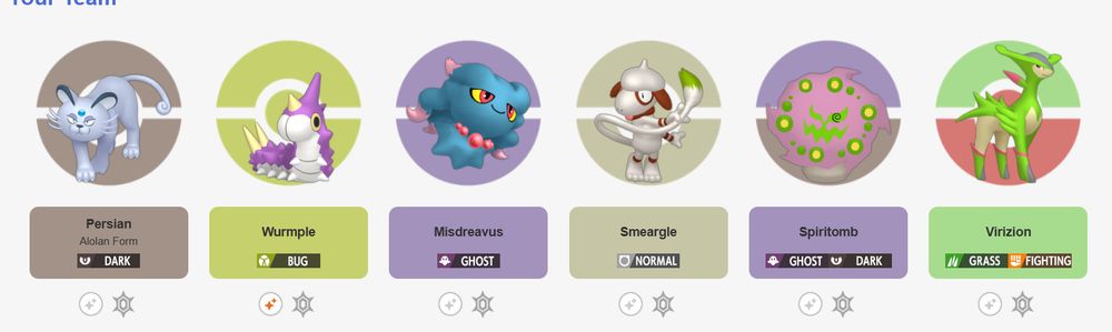 purrloin shiny wurmple misdreavus smeargle spiritomb virizion