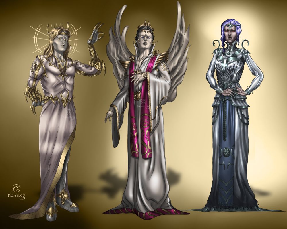 The Archangels of the Prophecy (left to right).

Nevan, Abdiel and Isabel