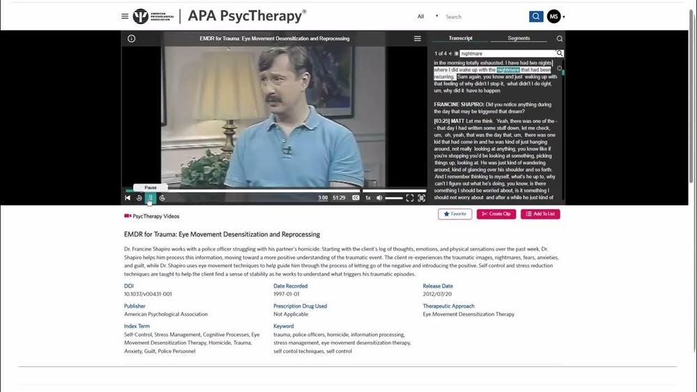 APA PsycTherapy - My Profile