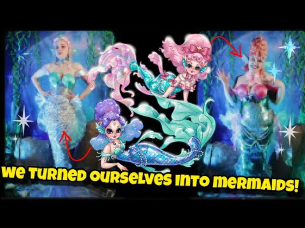 Rachel Maksy and I turn ourselves into SHINY MERMAIDS~