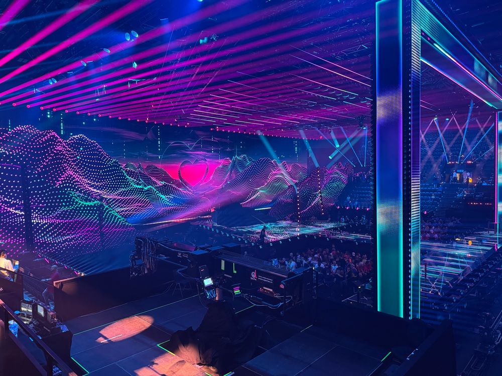 View of the Eurovision stage. 