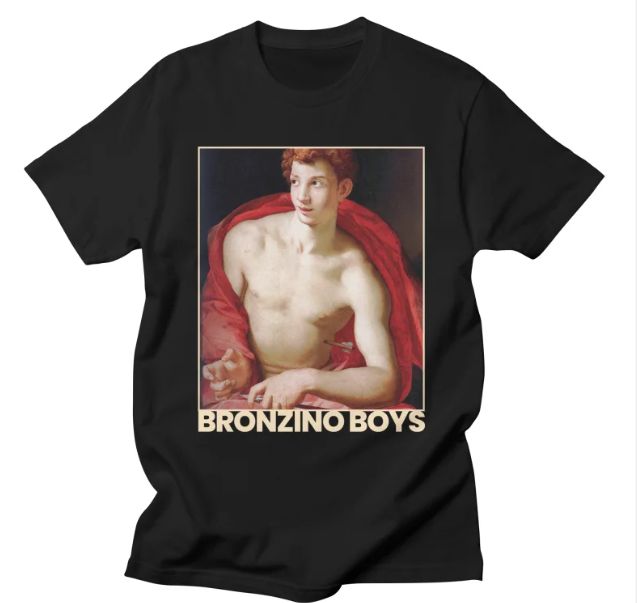 Fine art-themed cotton t-shirt