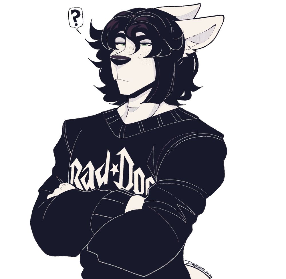cute doggo man lookin' towards your general direction. 