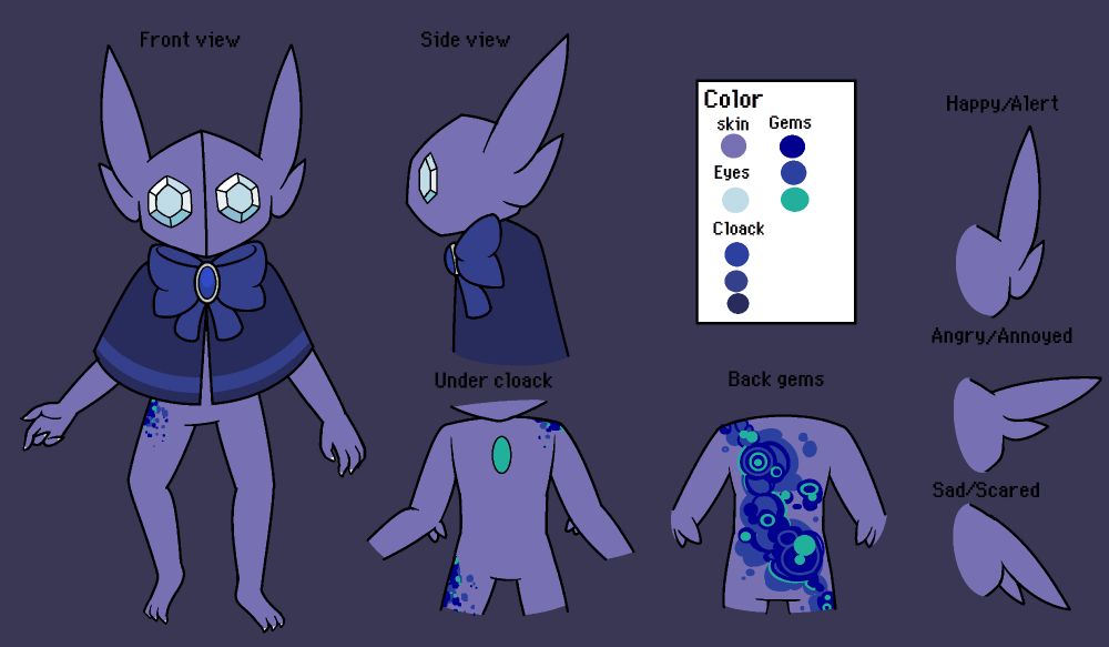 This is Azurite, th second member of the team. Having a troubled hystory of being an outlaw by manly stealingstuff with a Sableye group, he wanted to atone for his crimes after realising that a life in crime had no undertanding for others or any helping hands(that he experienced in the group). 

after his former rival Mai and the 3rd member got him away for the group, he would self admit before not starting his redemtion wih the group