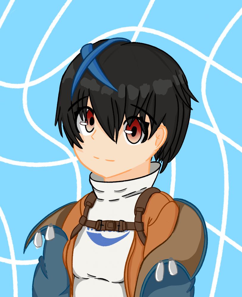 Head/Bust drawing of Unika from guilty gear strive.