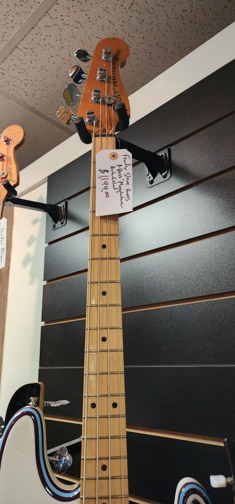 Neck and Headstock of a Fender P-bass