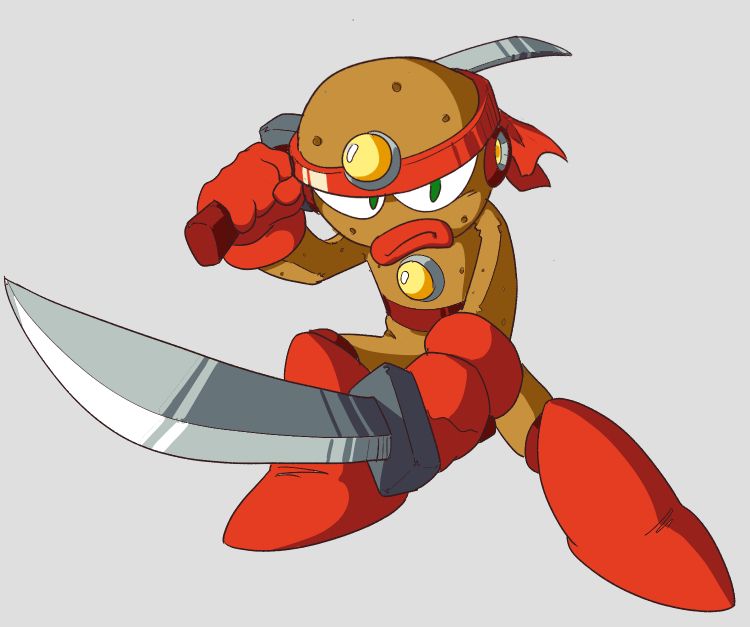Ninjabread Man drawn as a robot master.