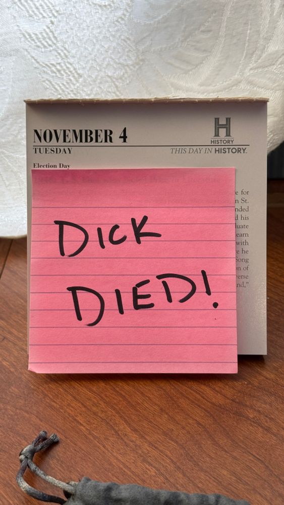 This Day in History calendar - Dick Cheney died
