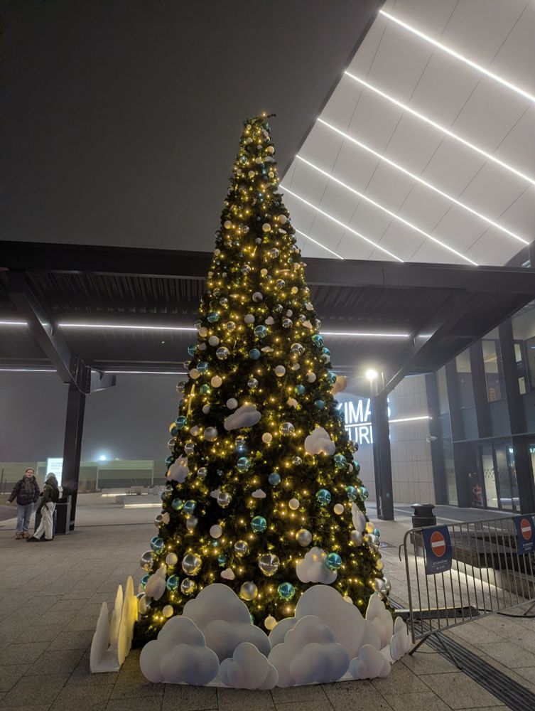 Ялінка ля ўваходу ў Вільнюскі аэрапорт 