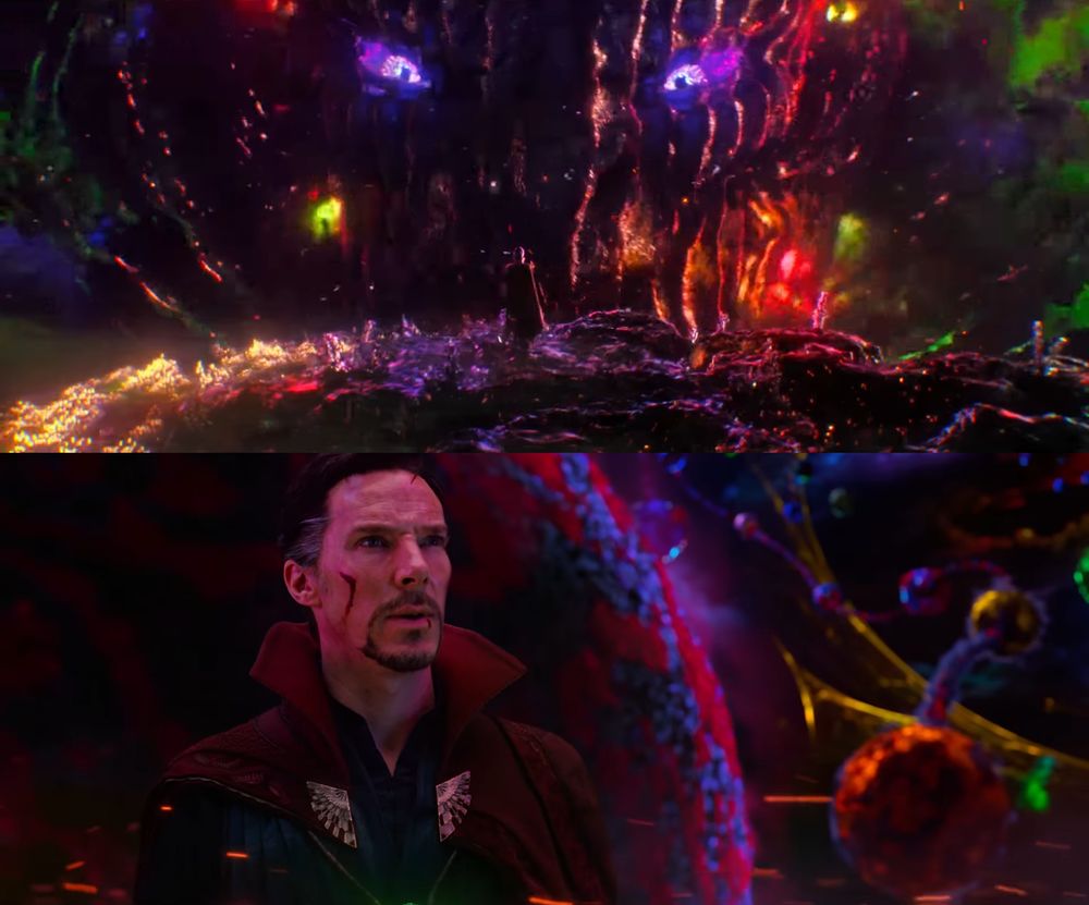 Scene from Doctor Strange (2016) where Strange confronts Dormammu. 
"Then you will spend eternity dying." 
"Yes. But everyone on Earth will live."