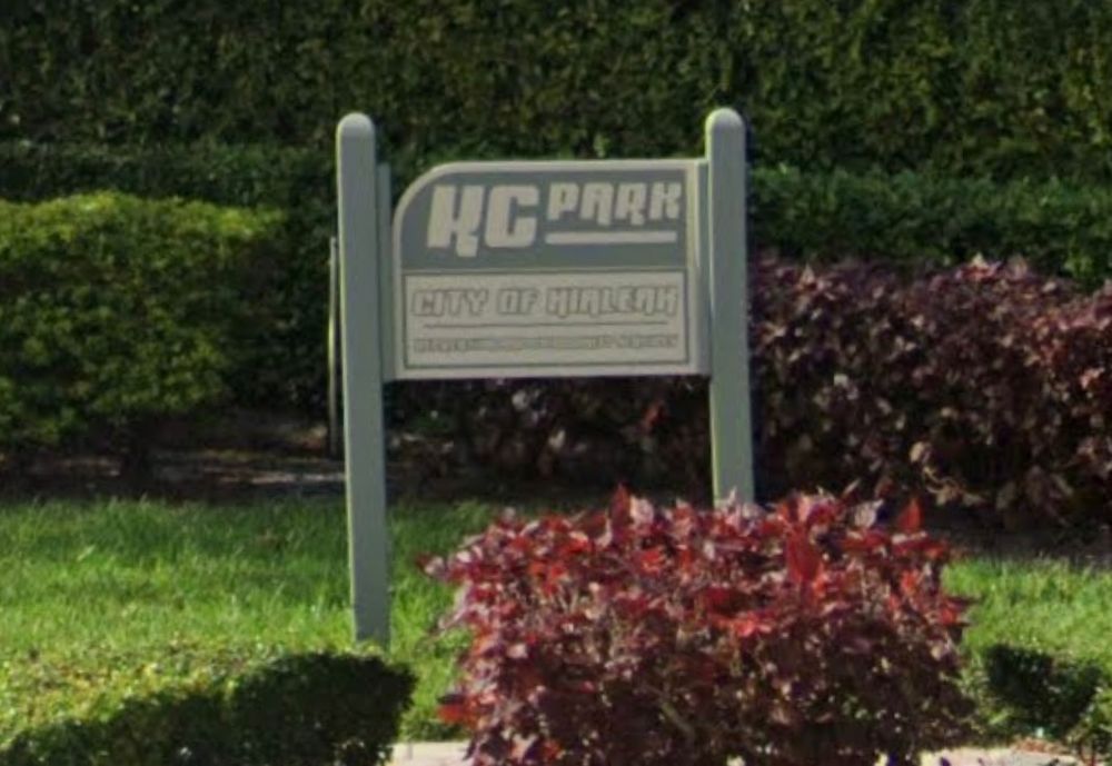 Close up of park sign