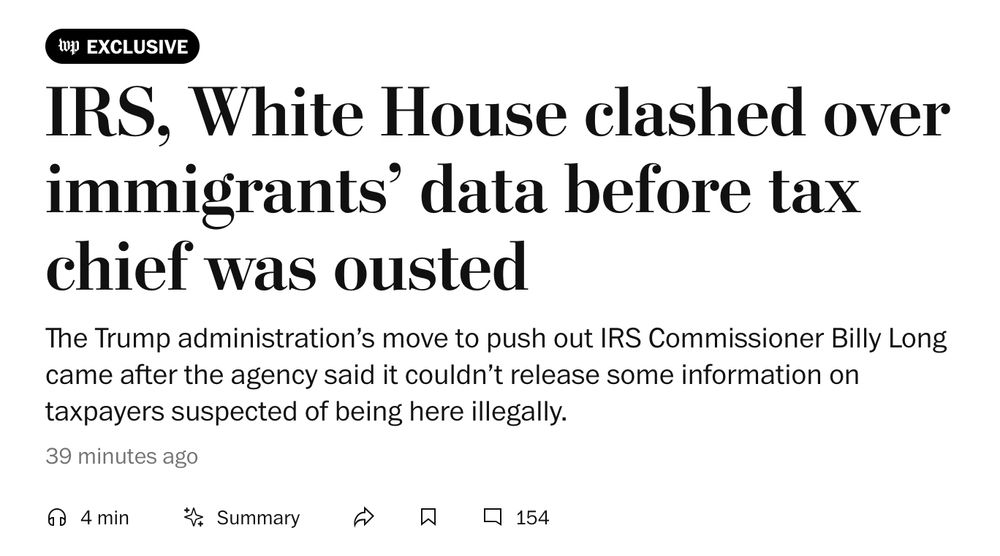 IRS, White House clashed over immigrants’ data before tax chief was ousted

The Trump administration’s move to push out IRS Commissioner Billy Long came after the agency said it couldn’t release some information on taxpayers suspected of being here illegally.
