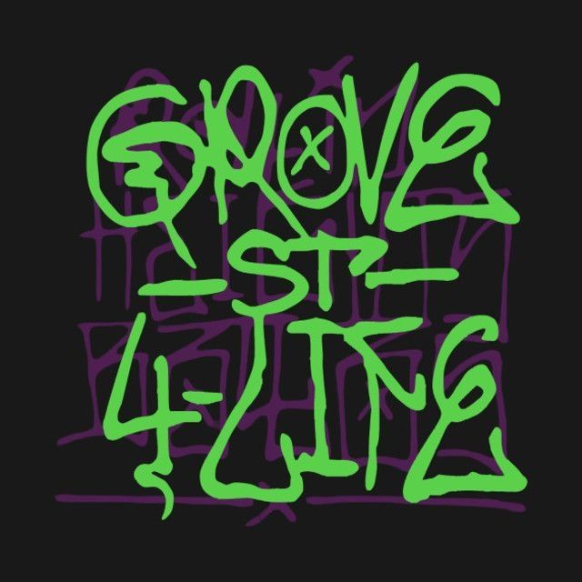 Graffiti that reads "Grove St 4-Life"