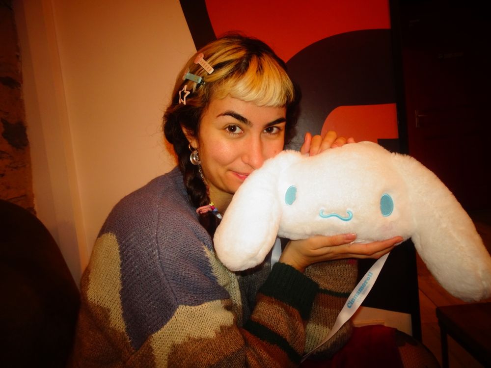 photo de moi et mon sac cinnamoroll 