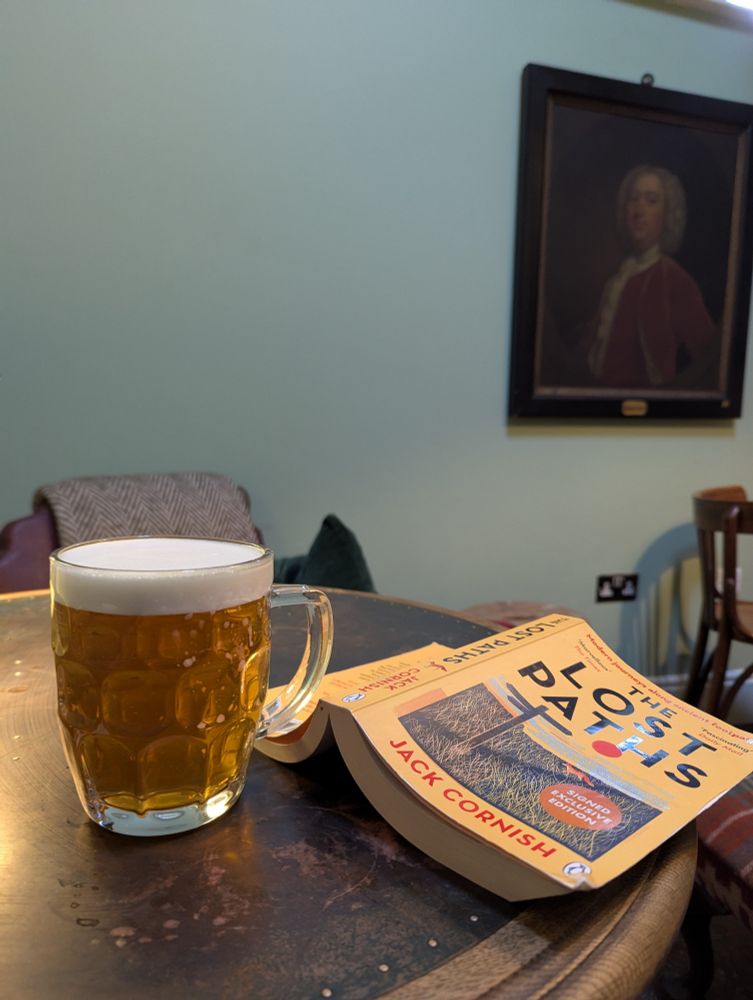 A lovely pint and a decent book. 