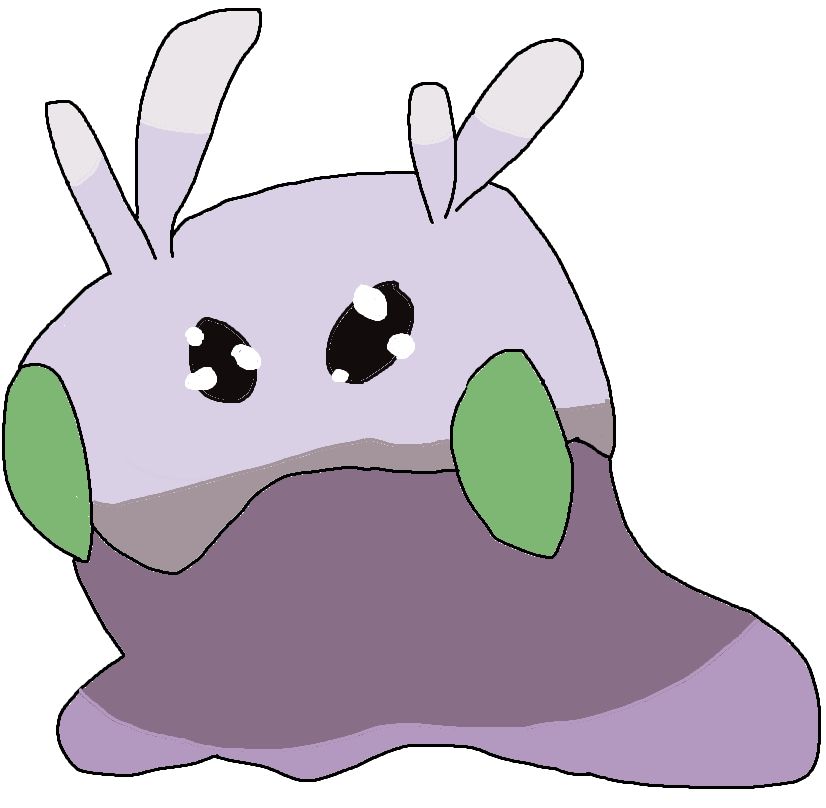 Goomy with huge eyes
