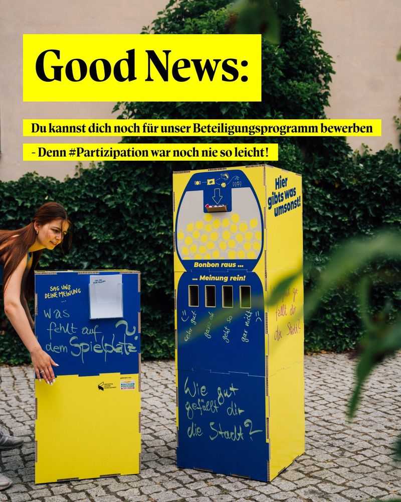 Good News: Du kannst dich noch für unser Beteiligungsprogramm bewerben - Denn #Partizipation war noch nie so leicht!