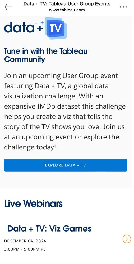 Image showing the data+tv community page highlighting user groups using the data+tv dataset