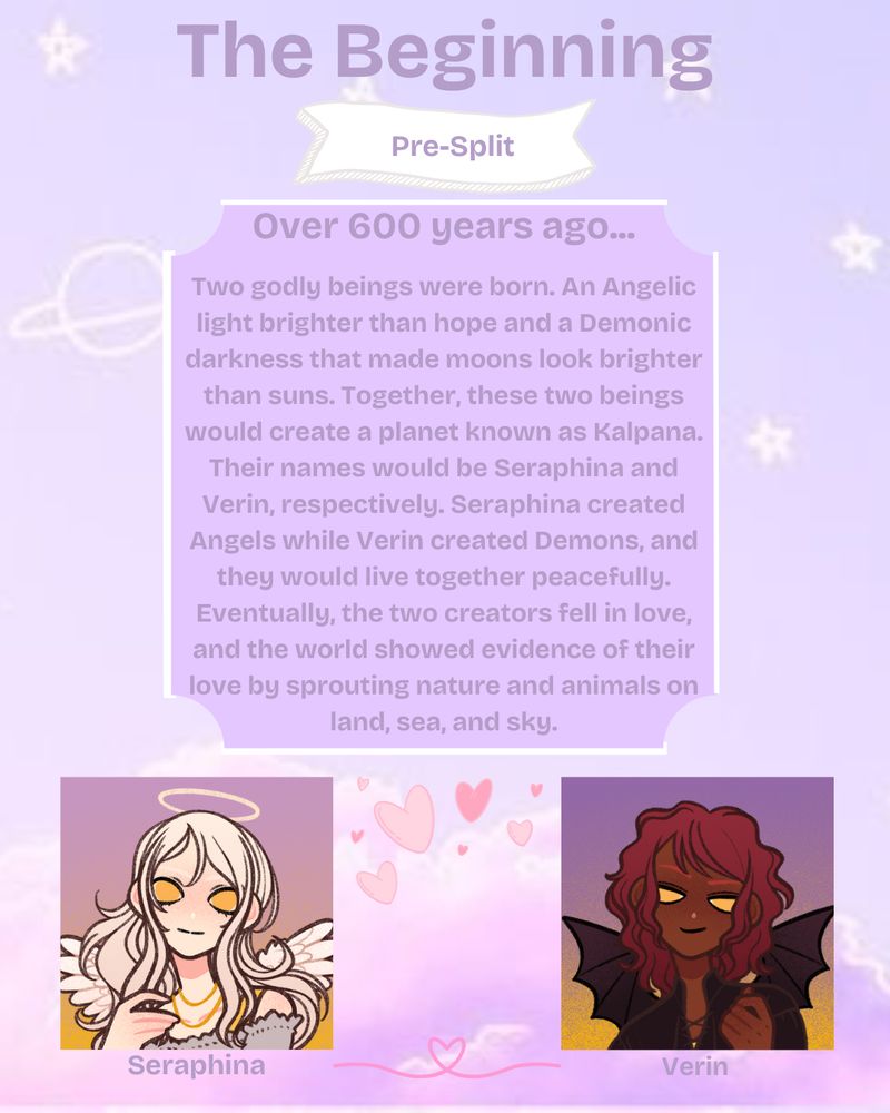 Introduces the creators of Kalpana, Seraphina and Verin