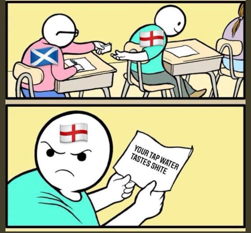 Englands tap water tastes shite 