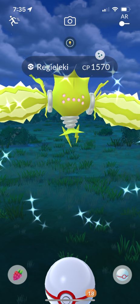 Shiny Regieleki in Pokémon Go. CP1570