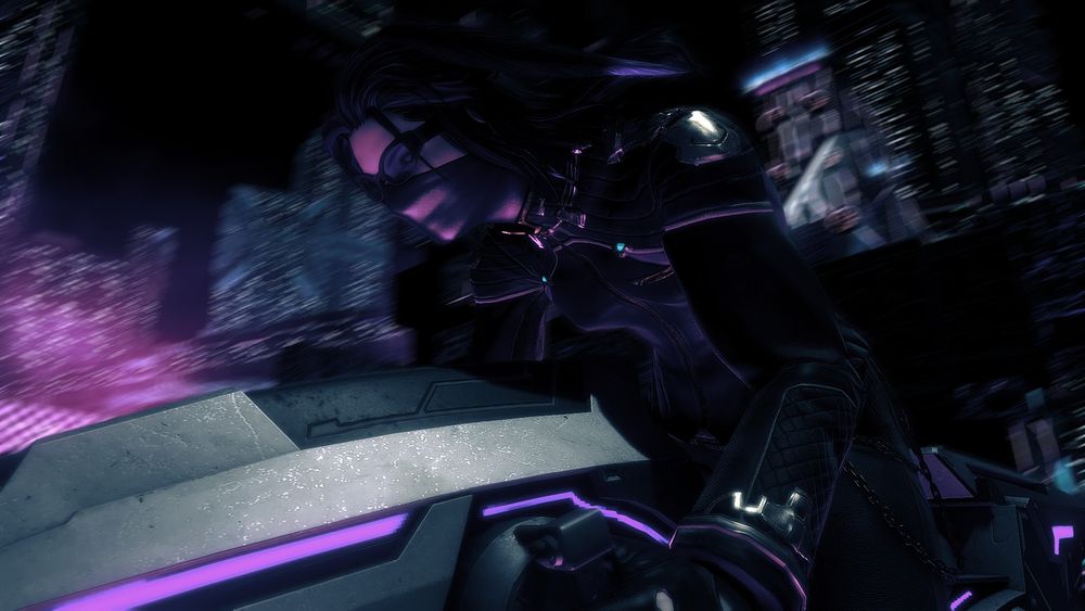 Ren speeds down the highway on his bike.