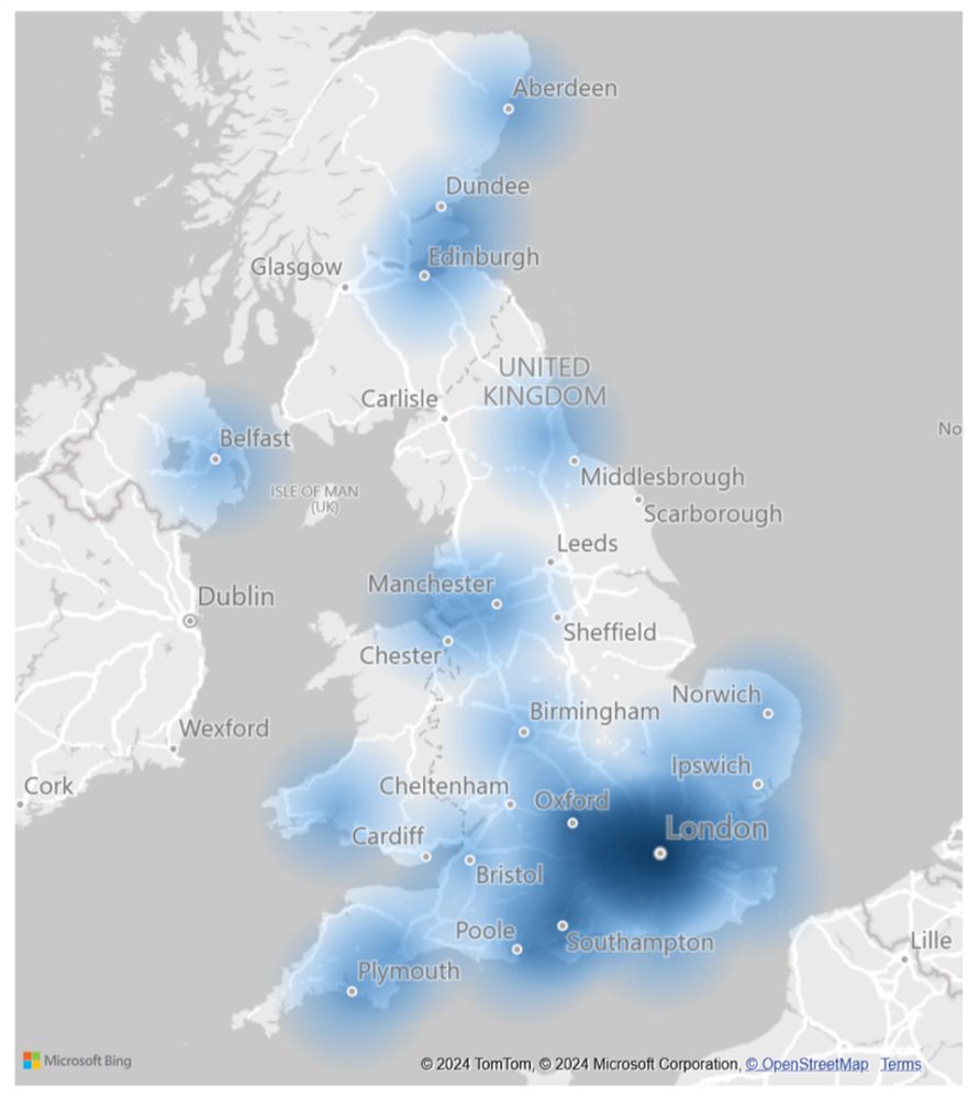 Map indicating potential cold spots in provision of SHAPE subjects. ©️British Academy, 2024.