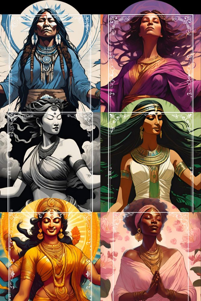 white buffalo woman, sophia, marici, isis, lakshmi, oshun