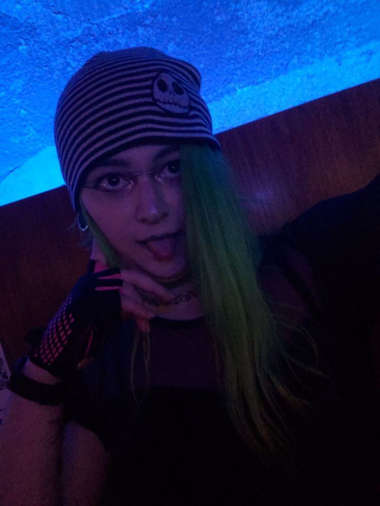 Observe here, a Goblin in her natural habitat. Bass high and lights down low