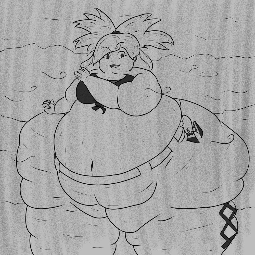 Flannery from Pokemon Emerald, much fatter after eating a few too many Lava Cookies from Lavaridge Town.
