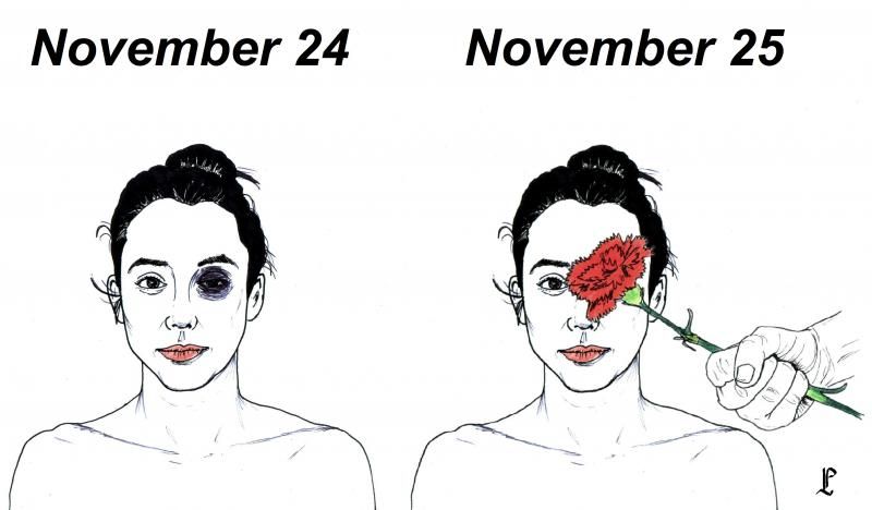 ¡El 25 de noviembre es el Día Internacional de la Eliminación de la Violencia contra la Mujer!

Caricaturista: Paolo Lombardi (Italia)