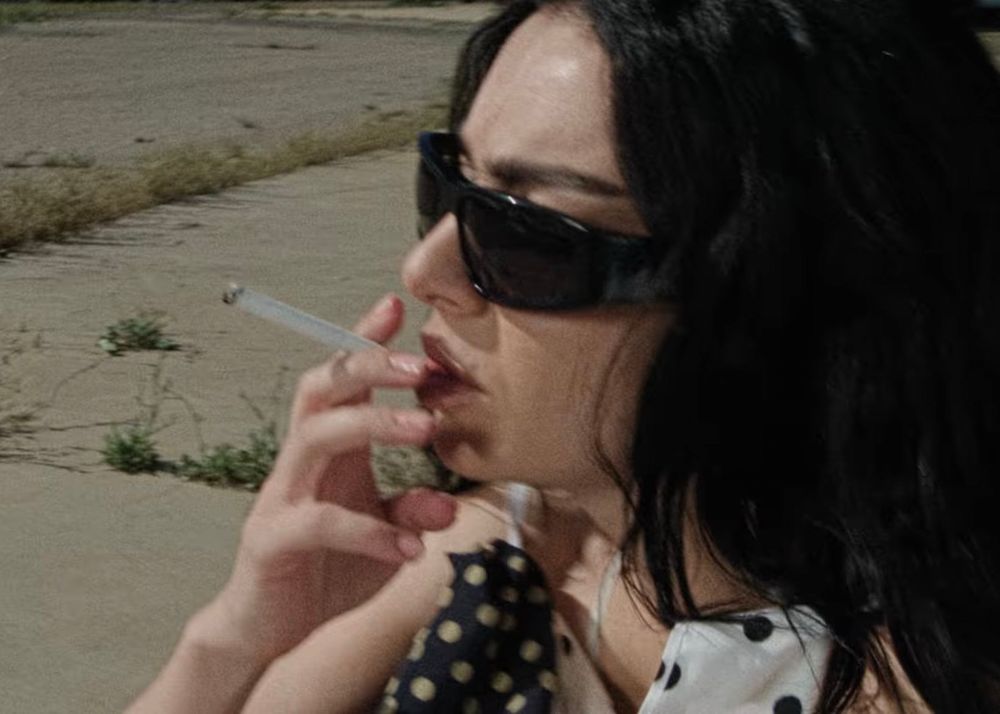 charli xcx smoking a cigarette 