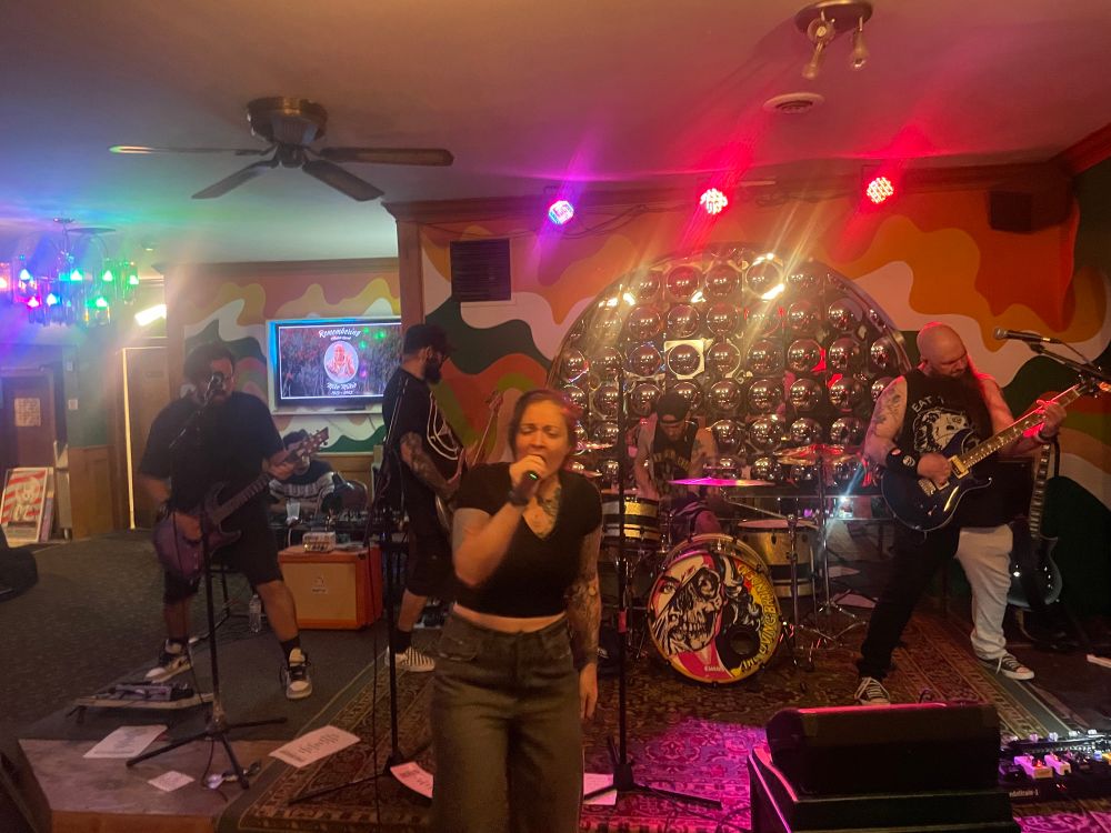 The Living Braindead on stage at Milkie’s