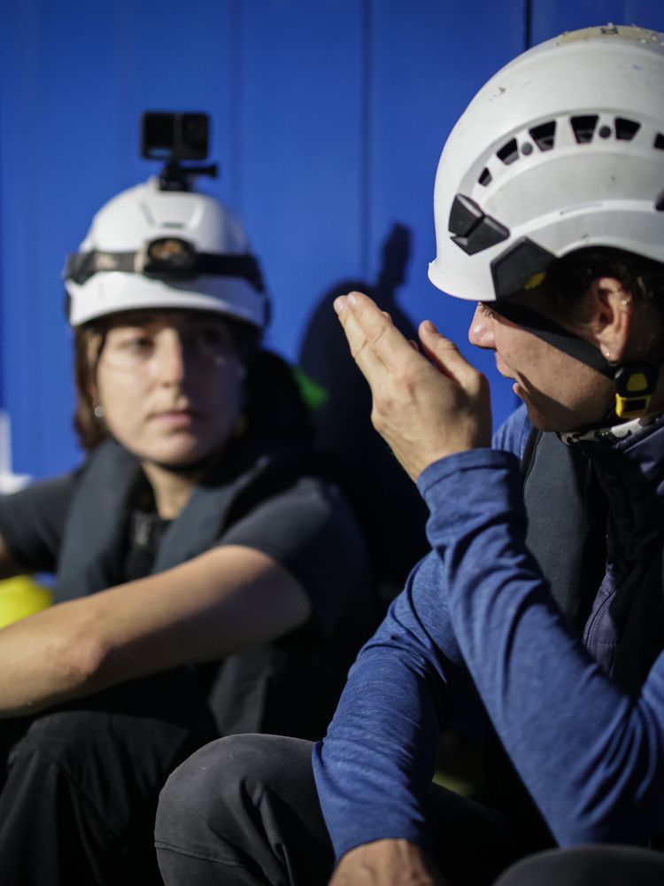 Crew Members of Sea Punk I on board at night