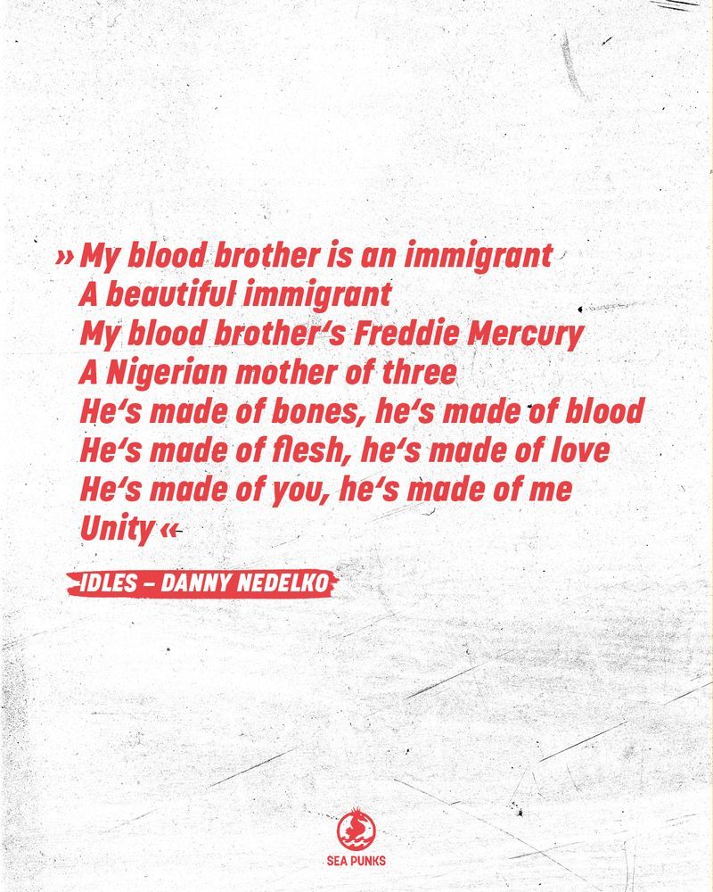 Lyriq quote from the band IDLES, Song: Danny Nedelko